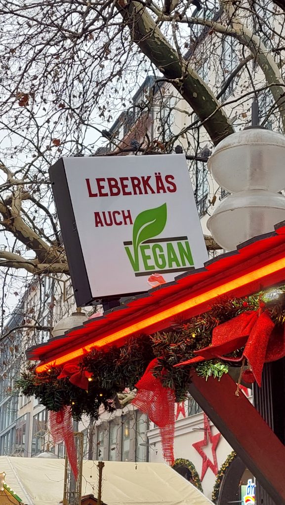Veganer Leberkäse Schild