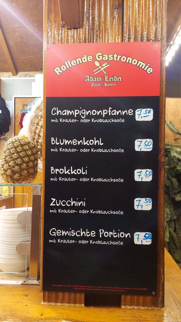 Auswahl am veganen Stand